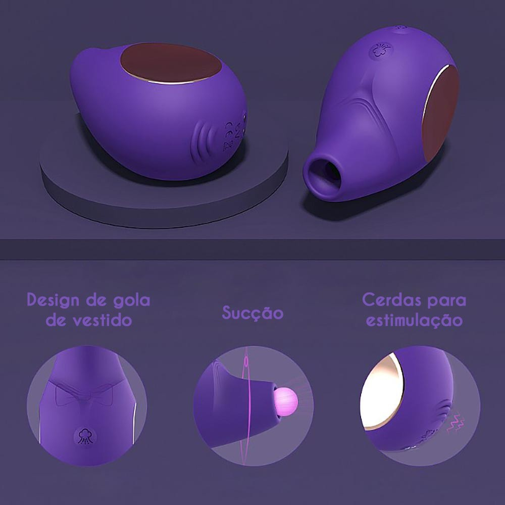 Vibrador Discreto em Silicone Recarreg�vel com 9 Vibra��es George Roxo | Foto 05
