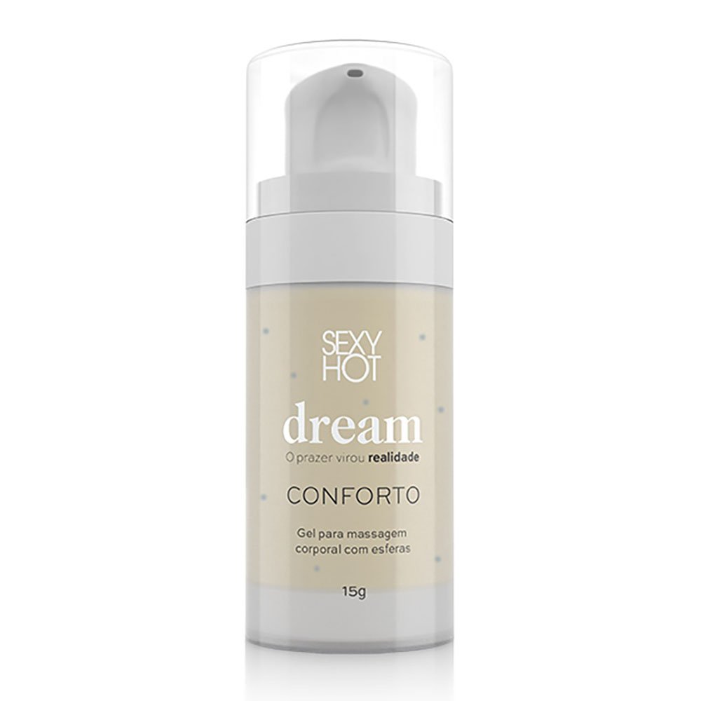 Gel para Sexo Anal Dream Gel com Microc�psulas Sexy Hot, frasco com 15g, enfatizando o design e a marca