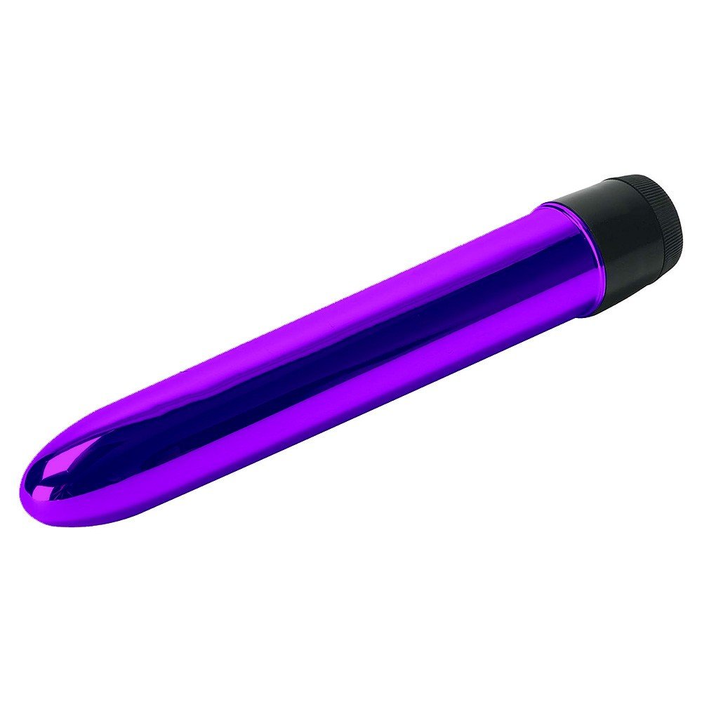 Vibrador Personal em ABS Multivelocidade 13cm Roxo em perspectiva, destacando seu formato ergon�mico e acabamento brilhante.