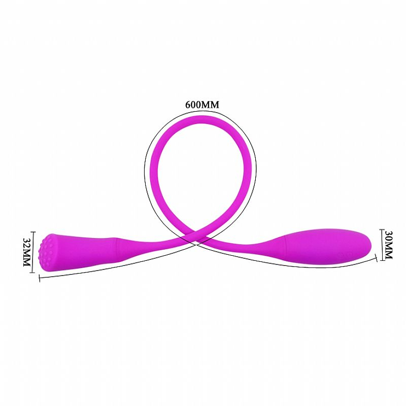 Vibrador para Casal em Silicone com 7 Vibra��es Snaky Vibe Pink | Foto 05