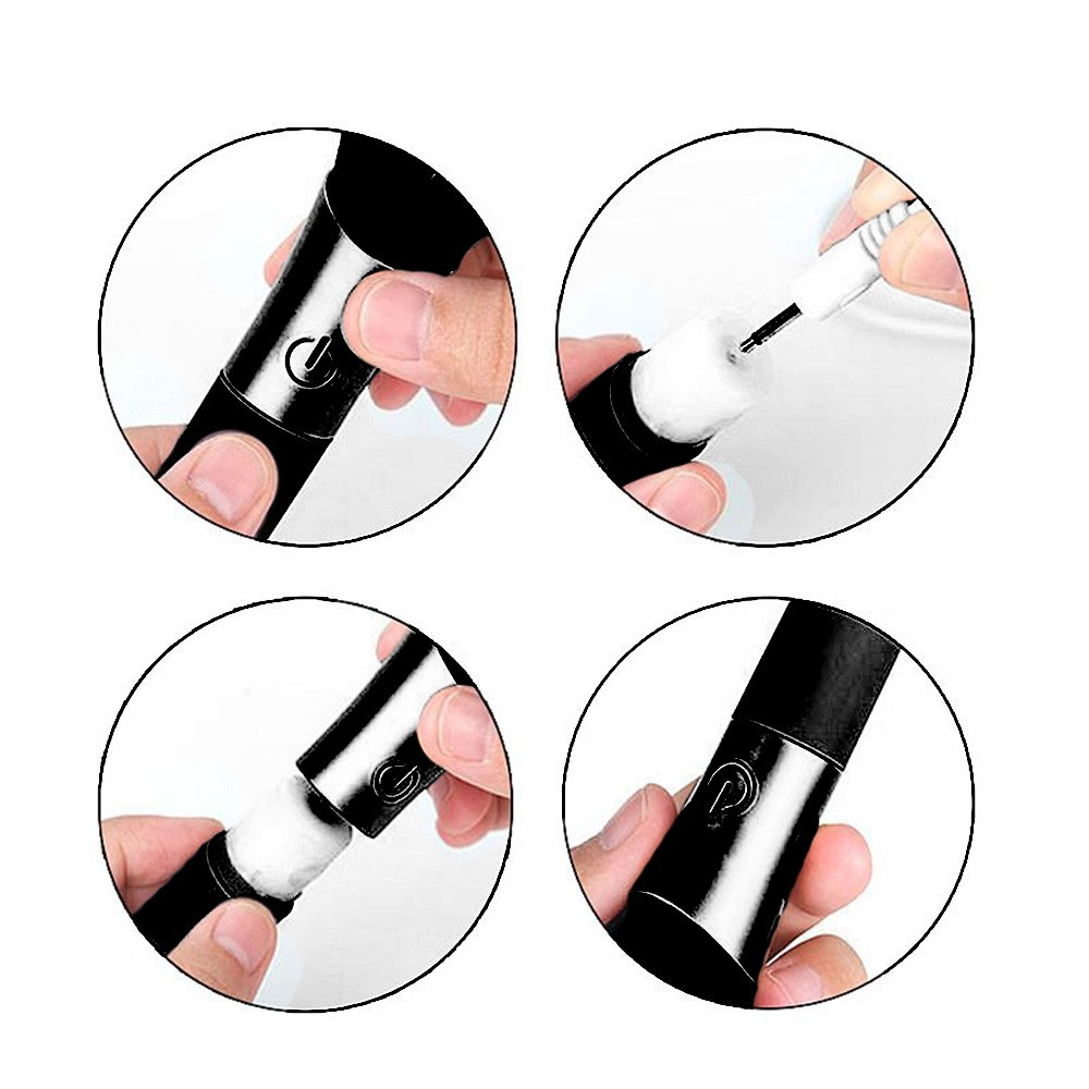 Vibrador Discreto Recarreg�vel em Silicone com 10 Vibra��es Formato de Pincel de Maquiagem Preto | Foto 04