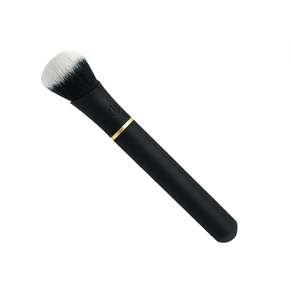 Vibrador Discreto Recarreg�vel em Silicone com 10 Vibra��es Formato de Pincel de Maquiagem Preto | Foto 05