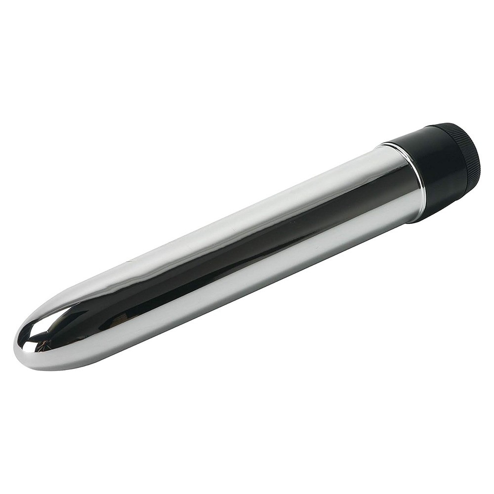 Vibrador Personal em ABS Multivelocidade Prata em �ngulo lateral