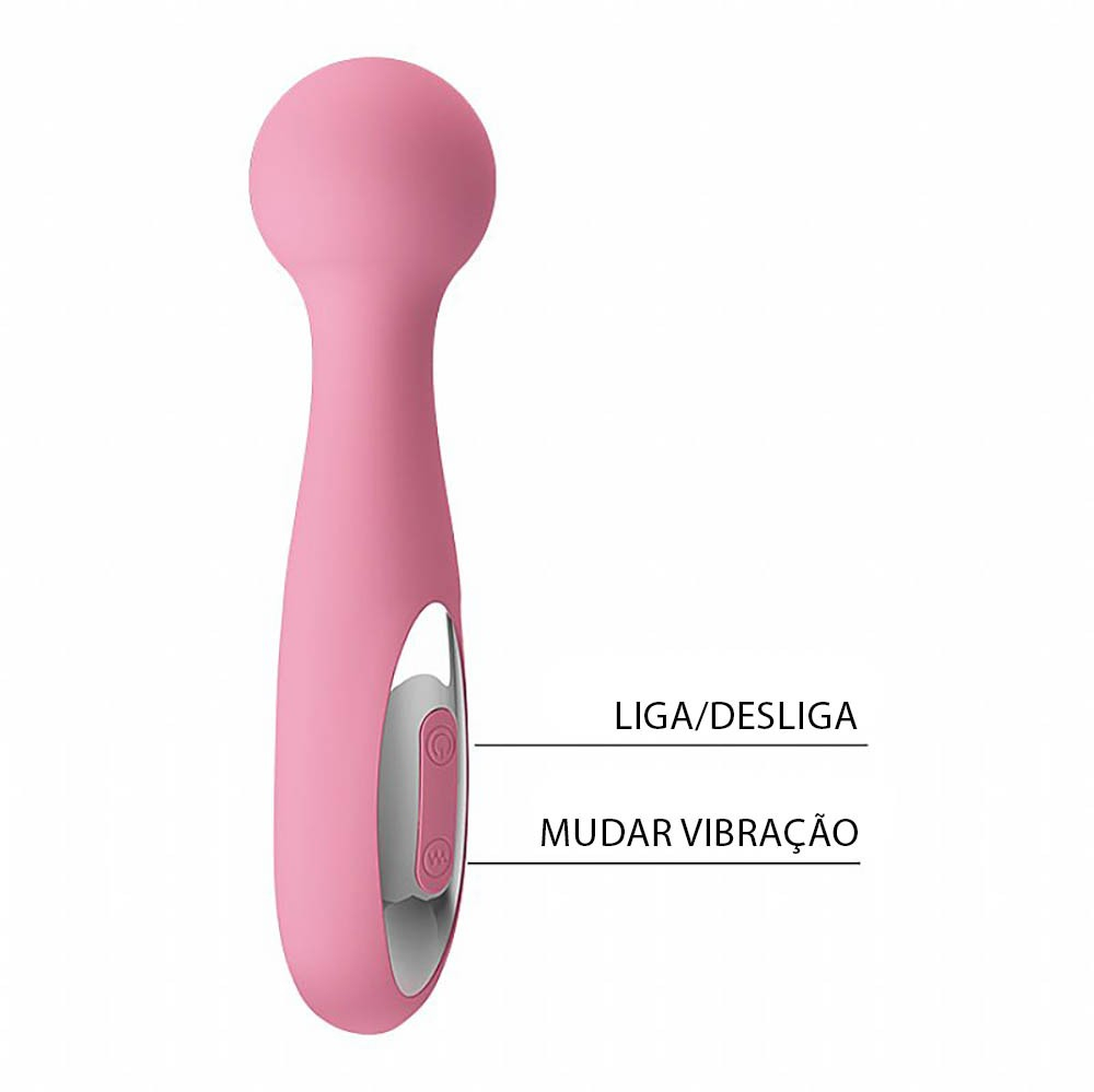 Massageador Er�tico em Silicone Recarreg�vel Flex�vel com 12 Vibra��es Cornelius Rosa | Foto 04