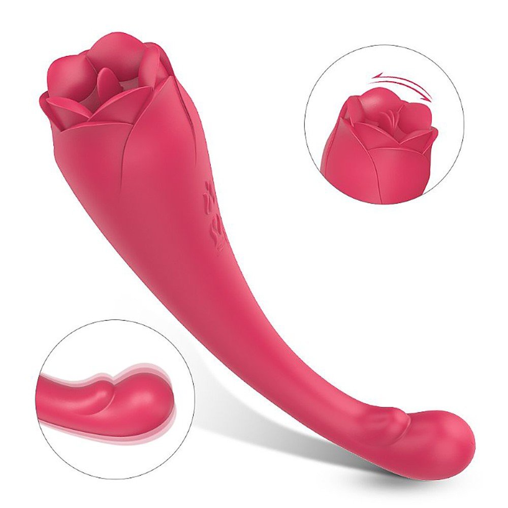 Vibrador Discreto em Silicone Recarreg�vel ASAP Vermelho com detalhes das fun��es de vibra��o e formato