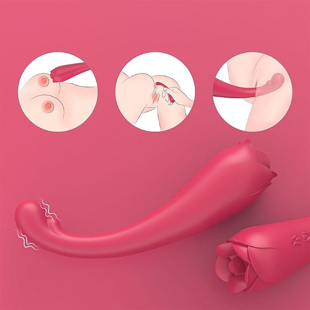 Vibrador Discreto em Silicone Recarreg�vel com 9 Vibra��es para Clit�ris e Ponto G ASAP Vermelho | Foto 04