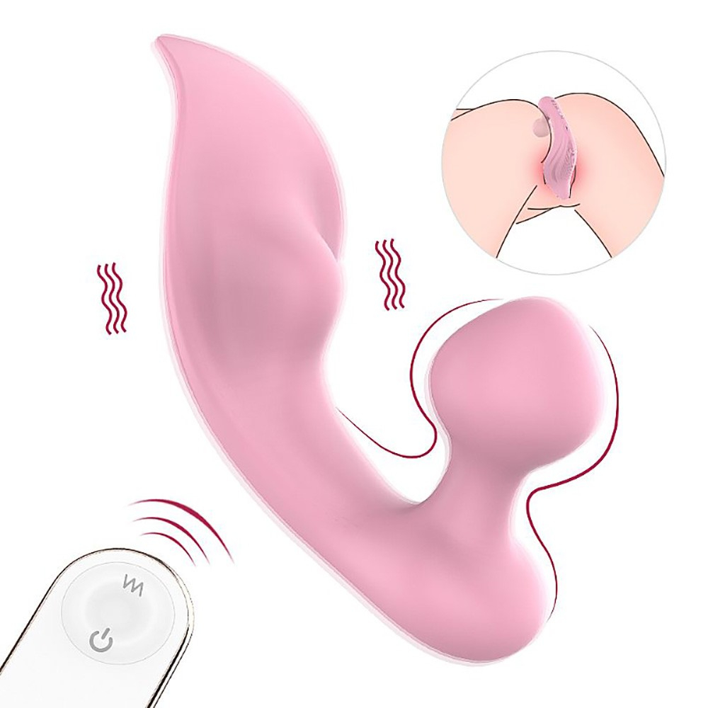 Vibrador para Clit�ris Chomper-RCT Rosa com ilustra��o de estimula��o vaginal