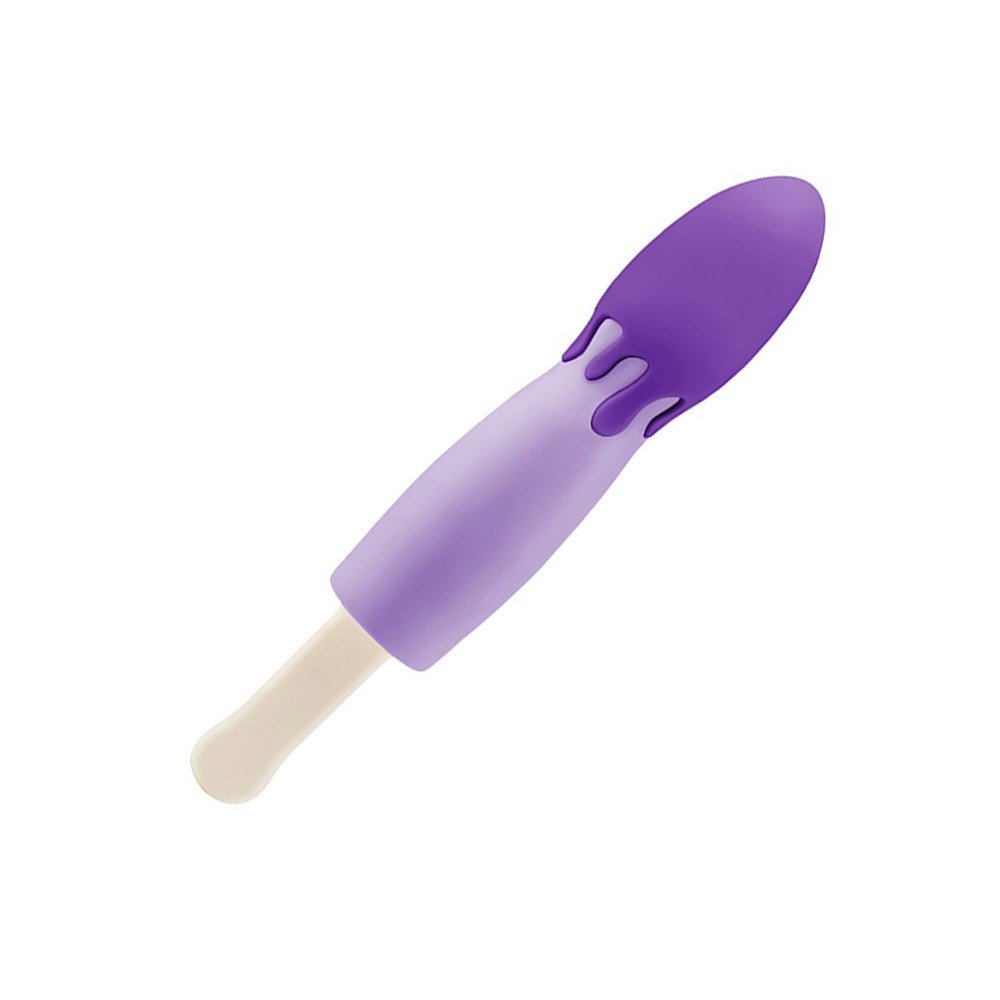 Vibrador Discreto em Silicone Formato de Sorvete Recarreg�vel 10 Modos de Vibra��o Roxo | Foto 04
