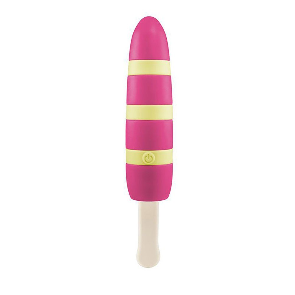 Vibrador Discreto em Silicone Formato de Sorvete Recarreg�vel 10 Modos de Vibra��o Pink | Foto 02