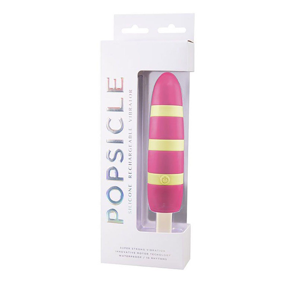 Vibrador Discreto em Silicone Formato de Sorvete Recarreg�vel 10 Modos de Vibra��o Pink | Foto 05