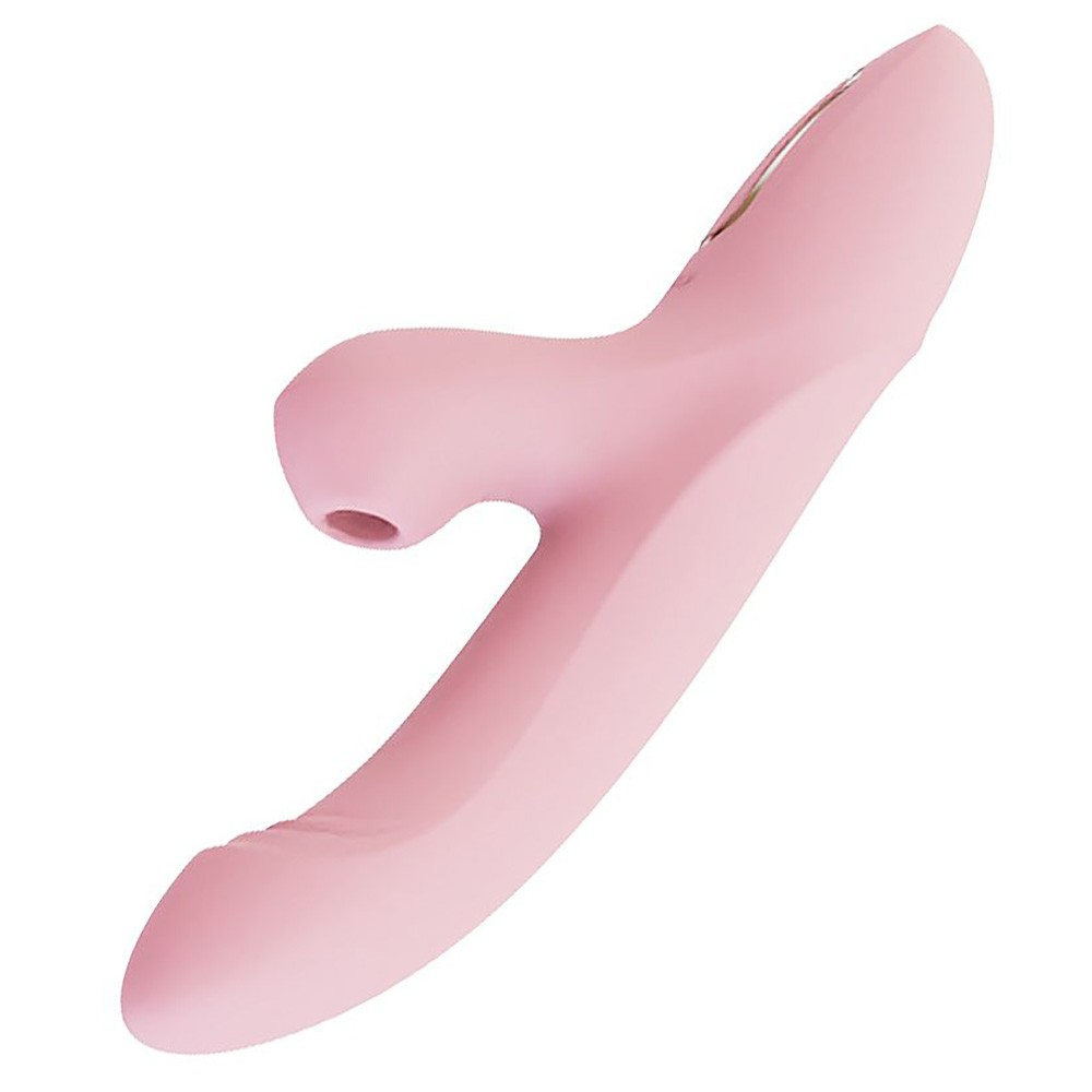 Vibrador Rabbit Katy Max Rosa em silicone - funcionalidade de suc��o