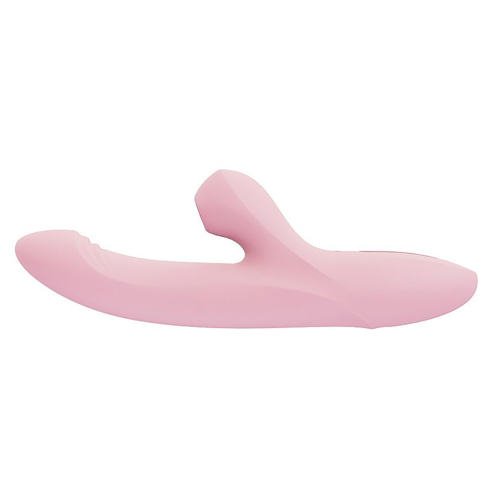 Vibrador Rabbit em Silicone Recarreg�vel 9 Vibra��es 3 Suc��es e 3 Rota��es Katy Max Rosa | Foto 04