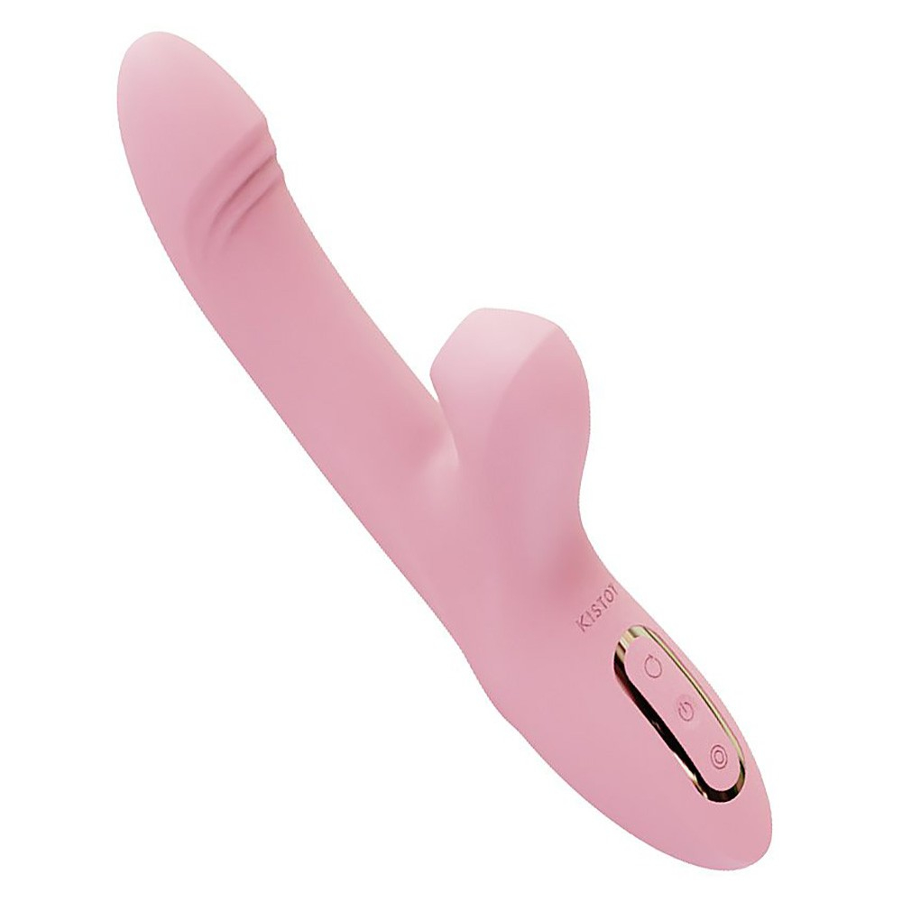 Vibrador Rabbit em Silicone Recarreg�vel 9 Vibra��es 3 Suc��es e 3 Rota��es Katy Max Rosa | Foto 05