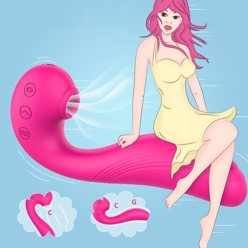Vibrador Duplo em Silicone Recarreg�vel 9 Pulsa��es e 9 Vibra��es Angels Wings Pink | Foto 04