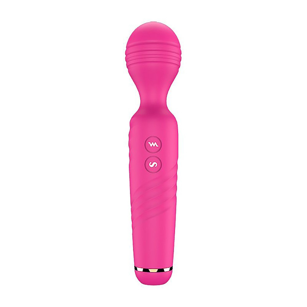 Massageador er�tico recarreg�vel com design ergon�mico e bot�es de controle