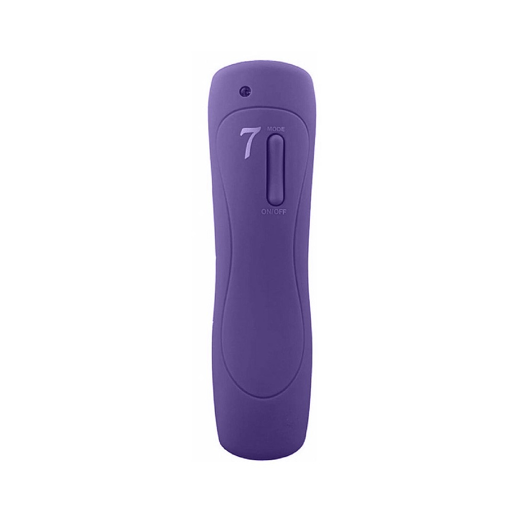 Vibrador Bullet em ABS Aveludado 10 Modos de Vibra��o, Luz e Controle com Fio Glans Roxo | Foto 04