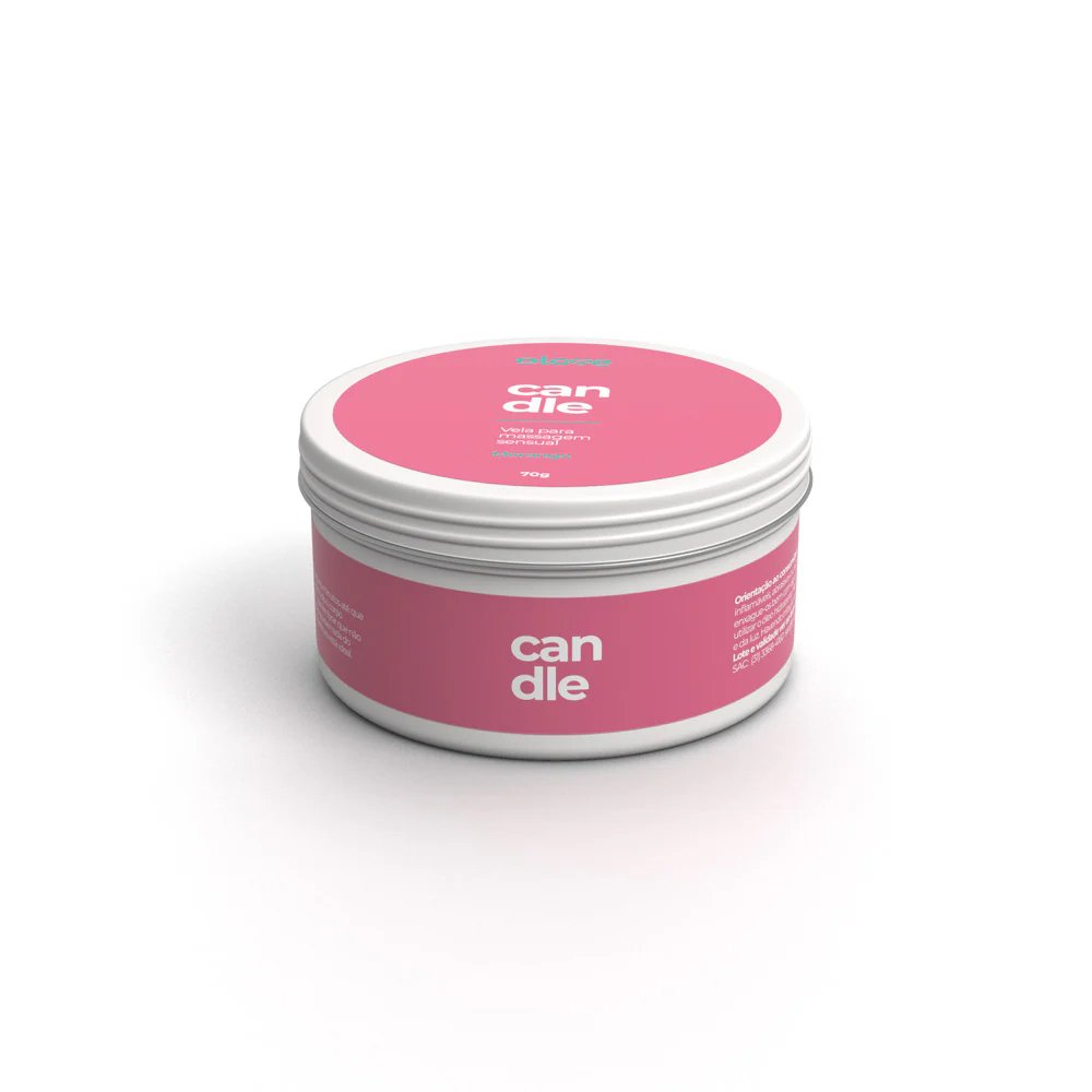 Vela para Massagem Sensual Hidratante Beij�vel Aroma e Sabor Morango Candle Love 70g | Foto 02