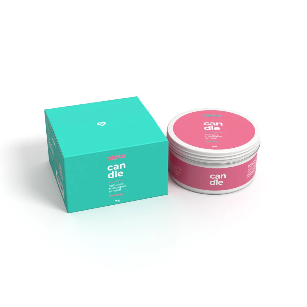 Vela para Massagem Sensual Hidratante Beij�vel Aroma e Sabor Morango Candle Love 70g | Foto 03