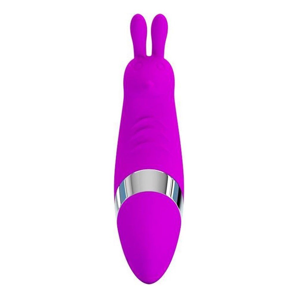 Vibrador Bunny Pink em vista frontal, destacando design com orelhas de coelho e formato ergon�mico
