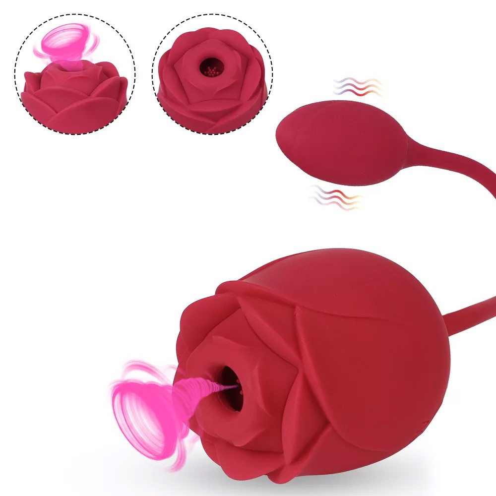 Vibrador Discreto em Silicone Recarreg�vel com 9 Vibra��es Immortal Flower Vermelho | Foto 04