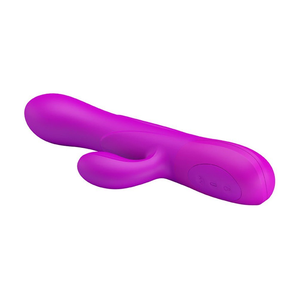 Vibrador Duplo em Silicone Recarreg�vel 7 Vibra��es e Infl�vel na Ponta Douglas Pink | Foto 04