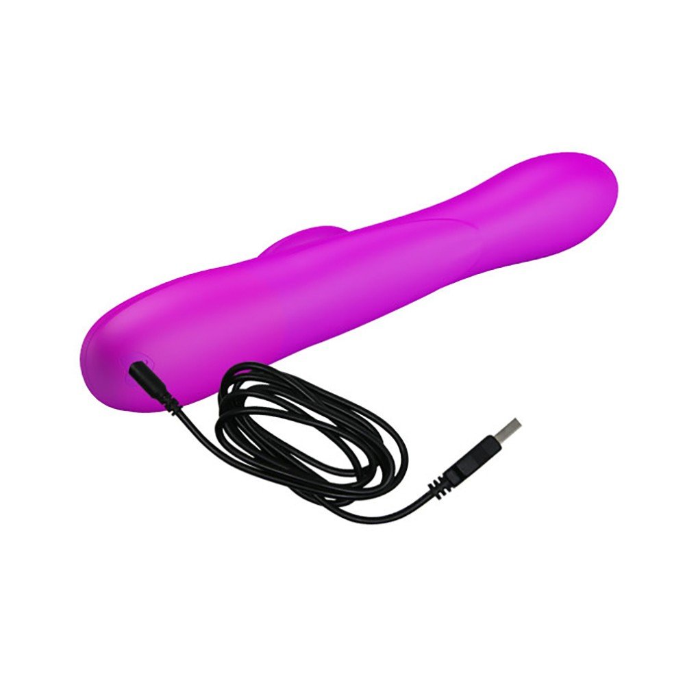 Vibrador Duplo em Silicone Recarreg�vel 7 Vibra��es e Infl�vel na Ponta Douglas Pink | Foto 05
