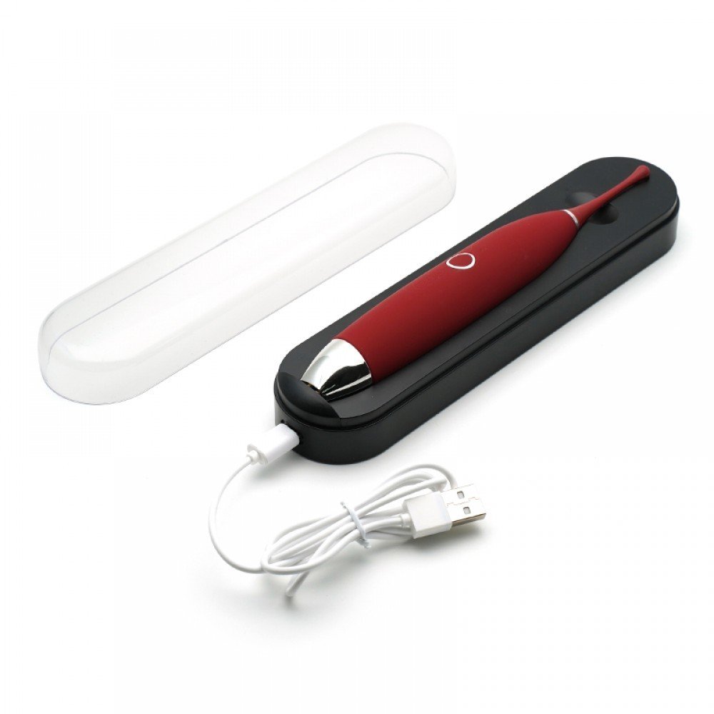 Vibrador Feminino em Silicone Recarreg�vel com 5 Vibra��es C-King Vinho | Foto 05