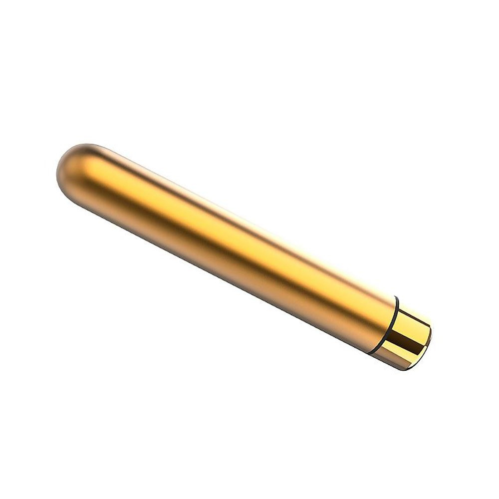 Vibrador Personal em Metal Recarreg�vel 9 Modos de Vibra��o Seed-4 Dourado | Foto 05
