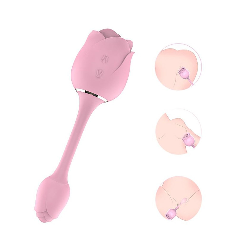 Vibrador Discreto em Silicone Recarreg�vel com 9 Vibra��es Immortal Flower 3 Rosa | Foto 04