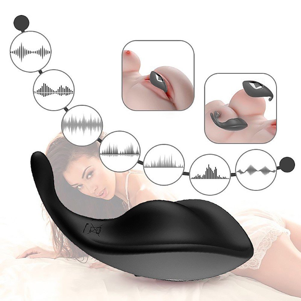 Vibrador para Clit�ris em Silicone Recarreg�vel 7 Modos de Vibra��o Preto | Foto 04