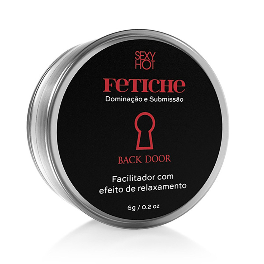Pote de pomada Back Door, com 6g, sobre fundo branco