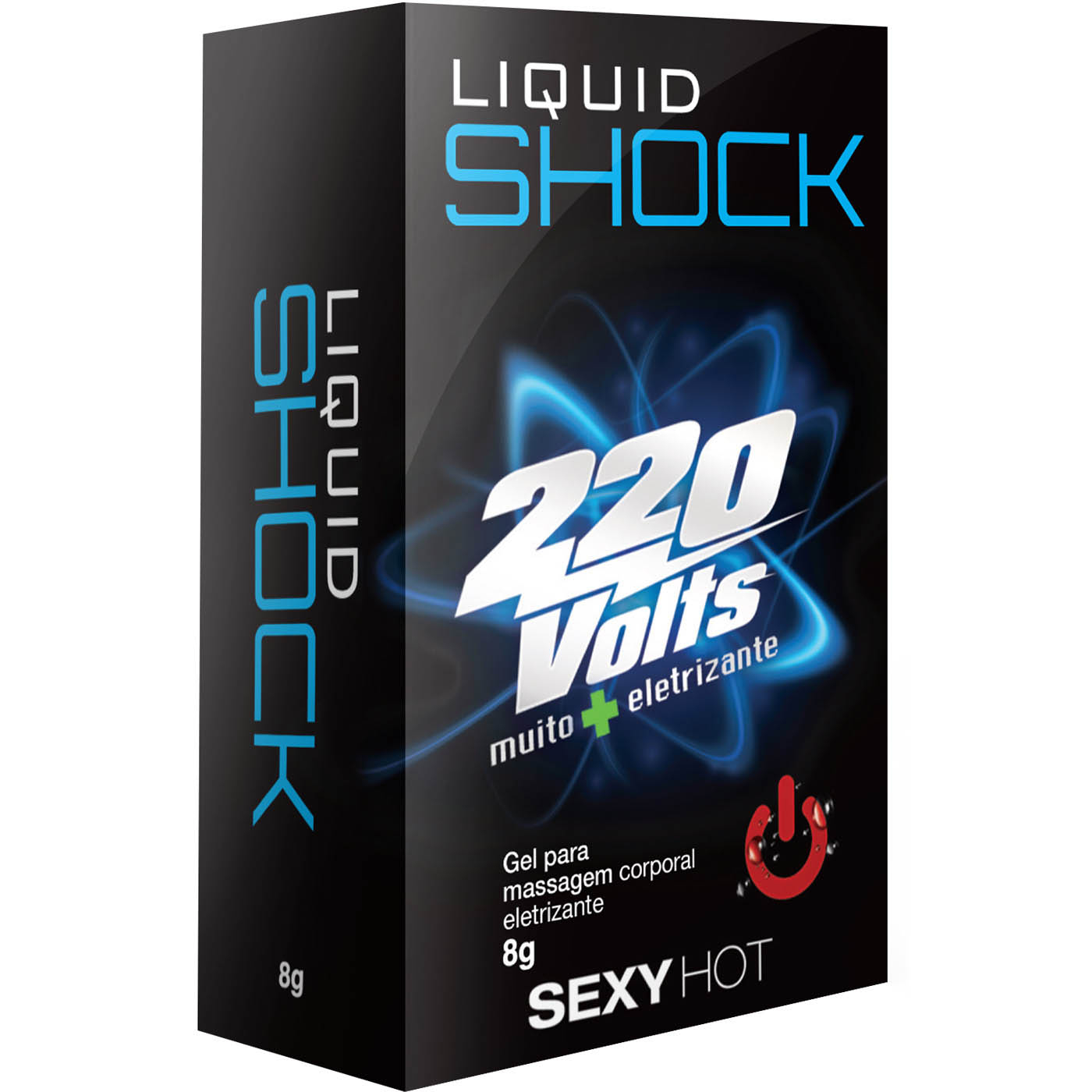Vibrador L�quido Liquid Shock 220 Volts em sua embalagem original da Sexy Hot Cosm�tico