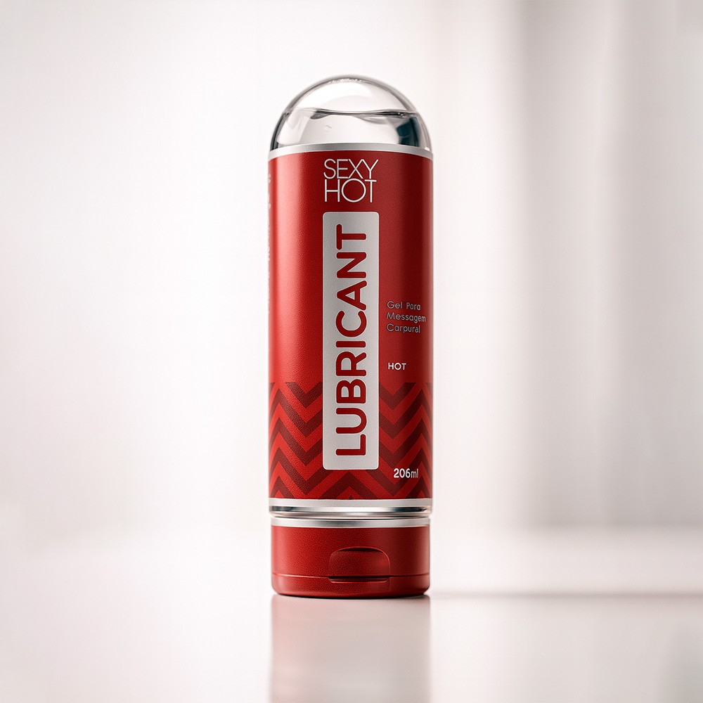 Lubrificante Hot Lubricant 200ml em uma superf�cie clara