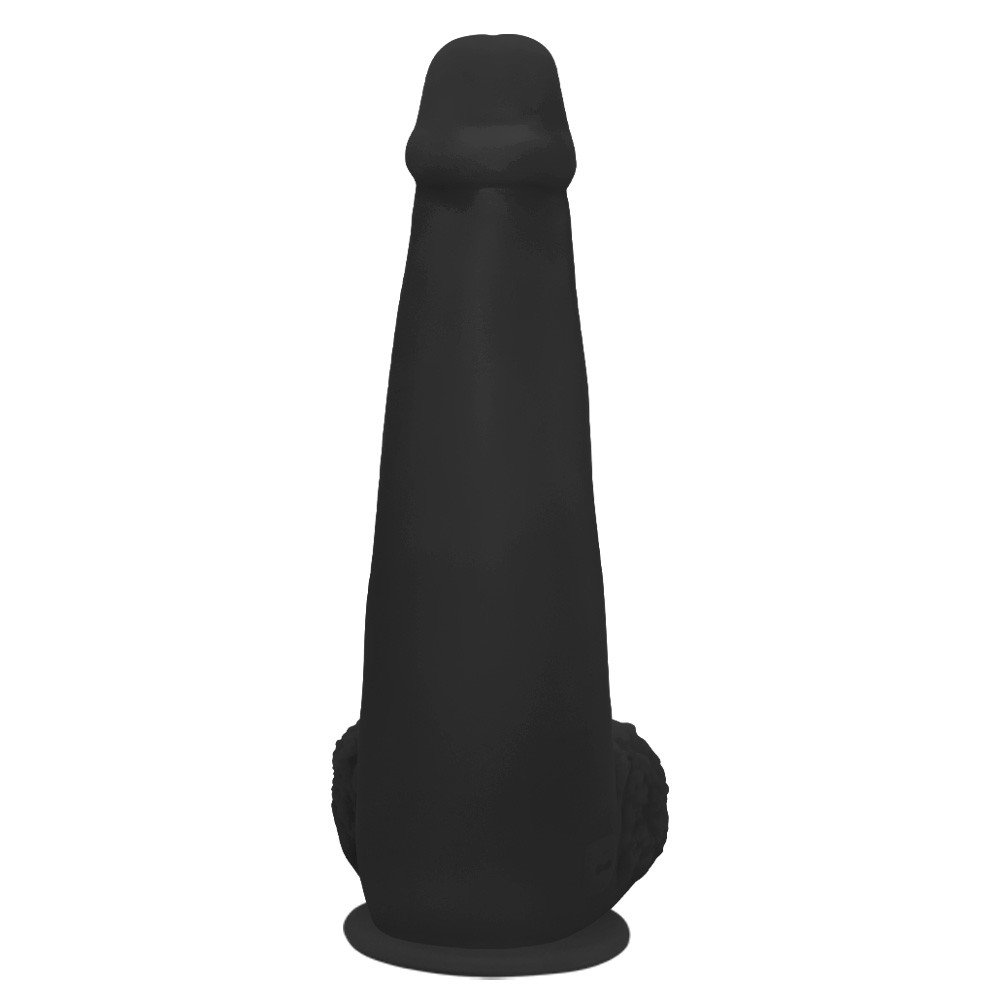 P�nis Gigante e Grosso Flex�vel com Escroto e Ventosa Longo 28 x 8,3cm Preto | Foto 04