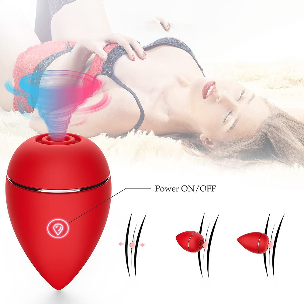 Sugador de Clit�ris em Silicone Recarreg�vel 10 Pulsa��es Love Blooms Vermelho | Foto 04