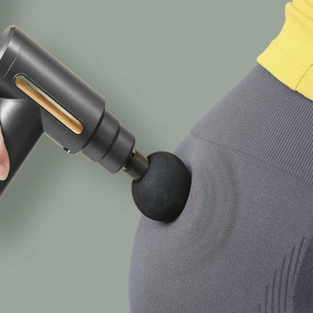 Massageador Er�tico em ABS Recarreg�vel com 4 Ponteiras e 6 Vibra��es Preto | Foto 04
