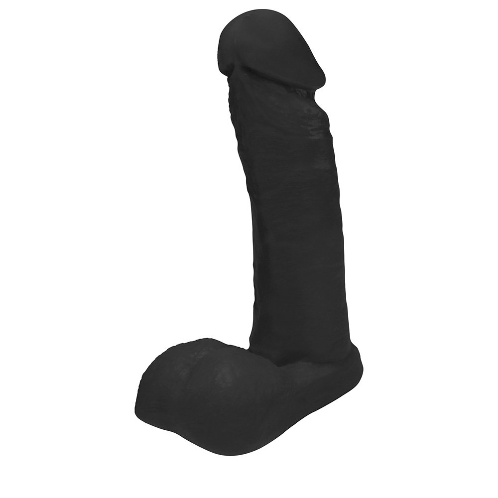 P�nis de Borracha com Escroto Ares 15 x 4cm Preto - Textura