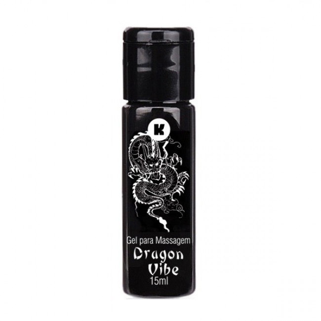 Vibrador L�quido Excitante Vibra Dragon Vibe 15ml, embalagem do produto em gel massageador