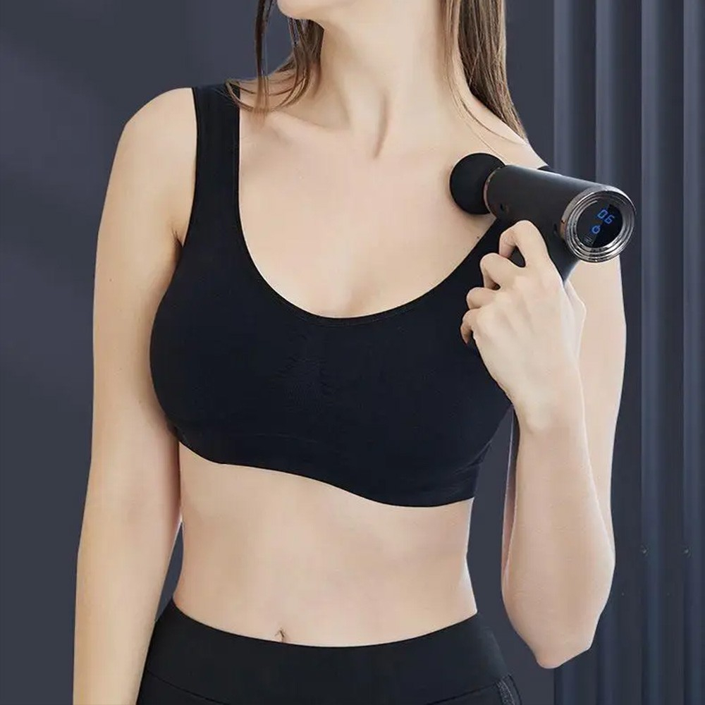 Massageador Er�tico em ABS Recarreg�vel com 4 Ponteiras e 6 Vibra��es Vermelho | Foto 05