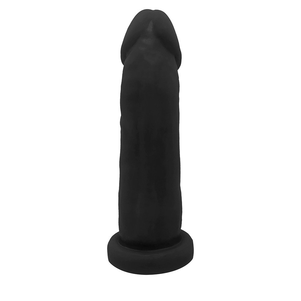 P�nis de Borracha com Base Viernes 19 x 5cm Preto | Vista Frontal