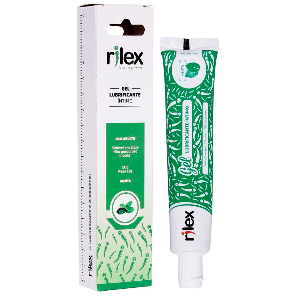 Embalagem do Lubrificante �ntimo Rilex Menta Refrescante de 50g.