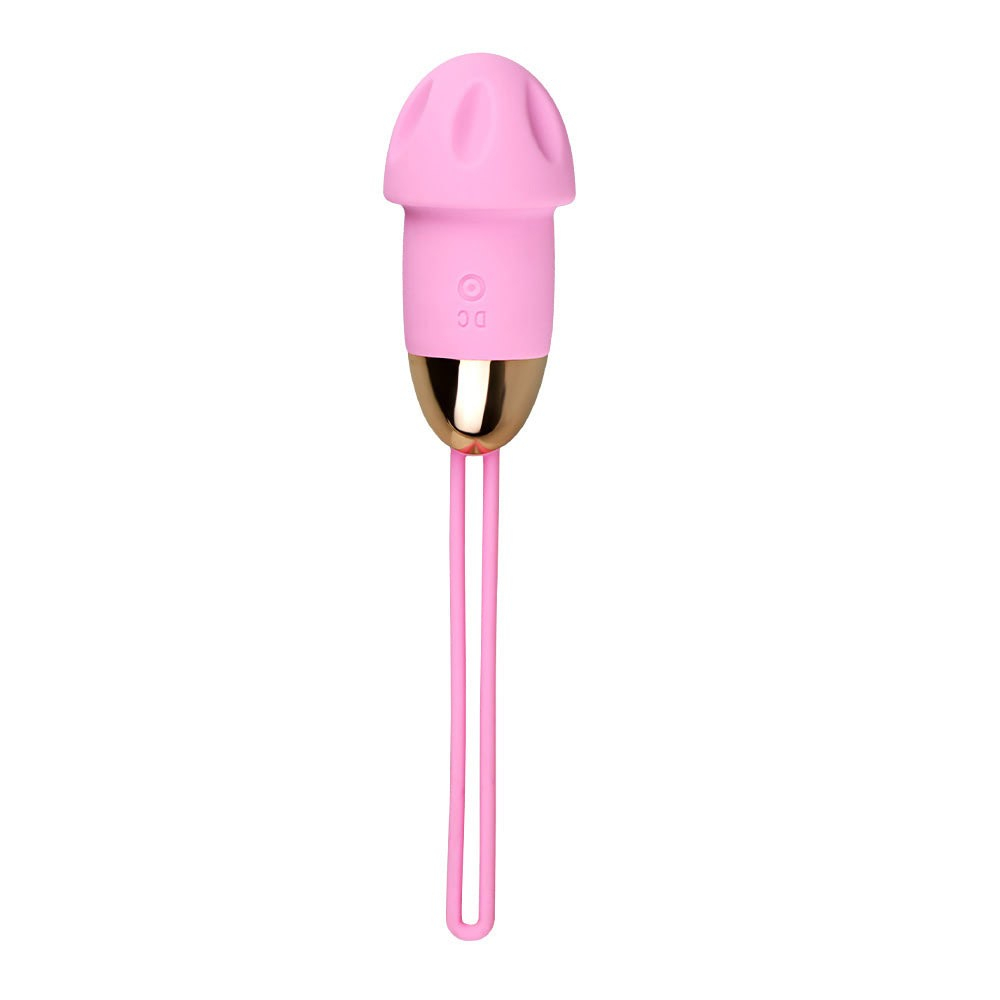 Vibrador Bullet Recarreg�vel em Silicone com 10 Vibra��es Controle sem Fio Formato Cogumelo Rosa | Foto 04