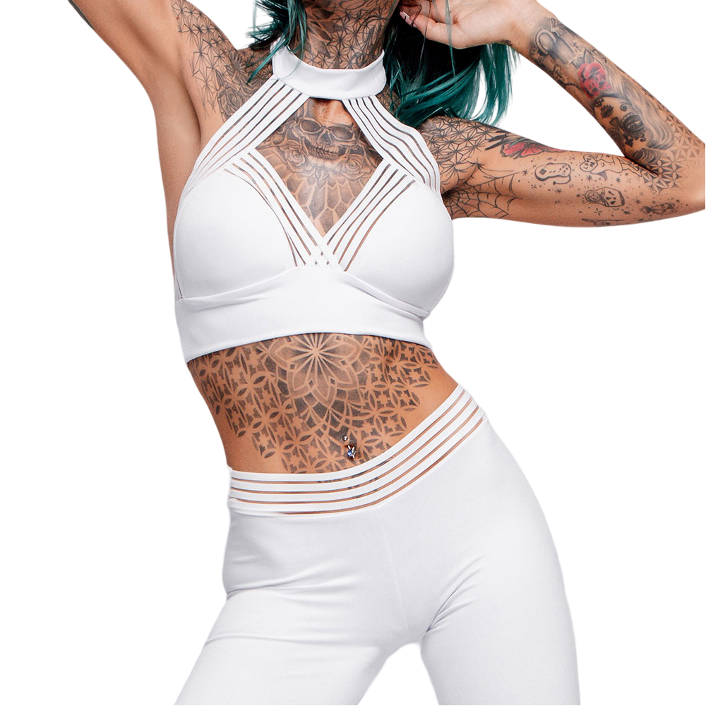 Detalhe do Cropped Frente �nica e Cal�a Levanta Bumbum