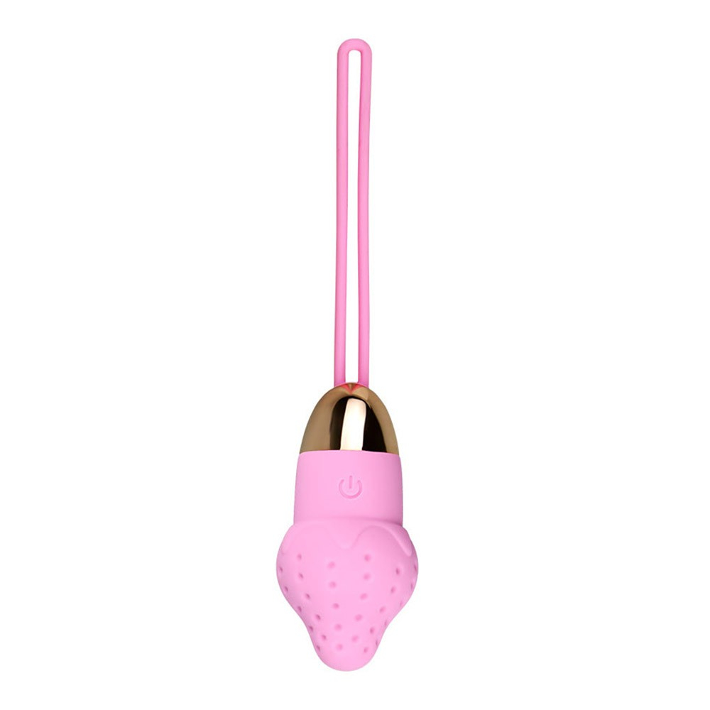 Vibrador Bullet Recarreg�vel em Silicone com 10 Vibra��es Controle sem Fio Formato Morango Rosa | Foto 05