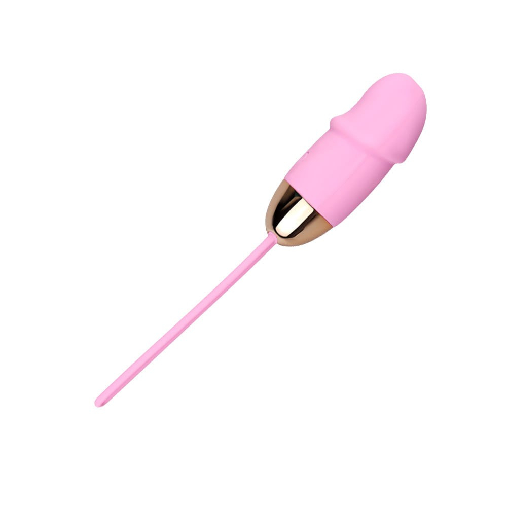 Vibrador Bullet Recarreg�vel em Silicone com 10 Vibra��es Controle sem Fio Formato P�nis Rosa | Foto 04