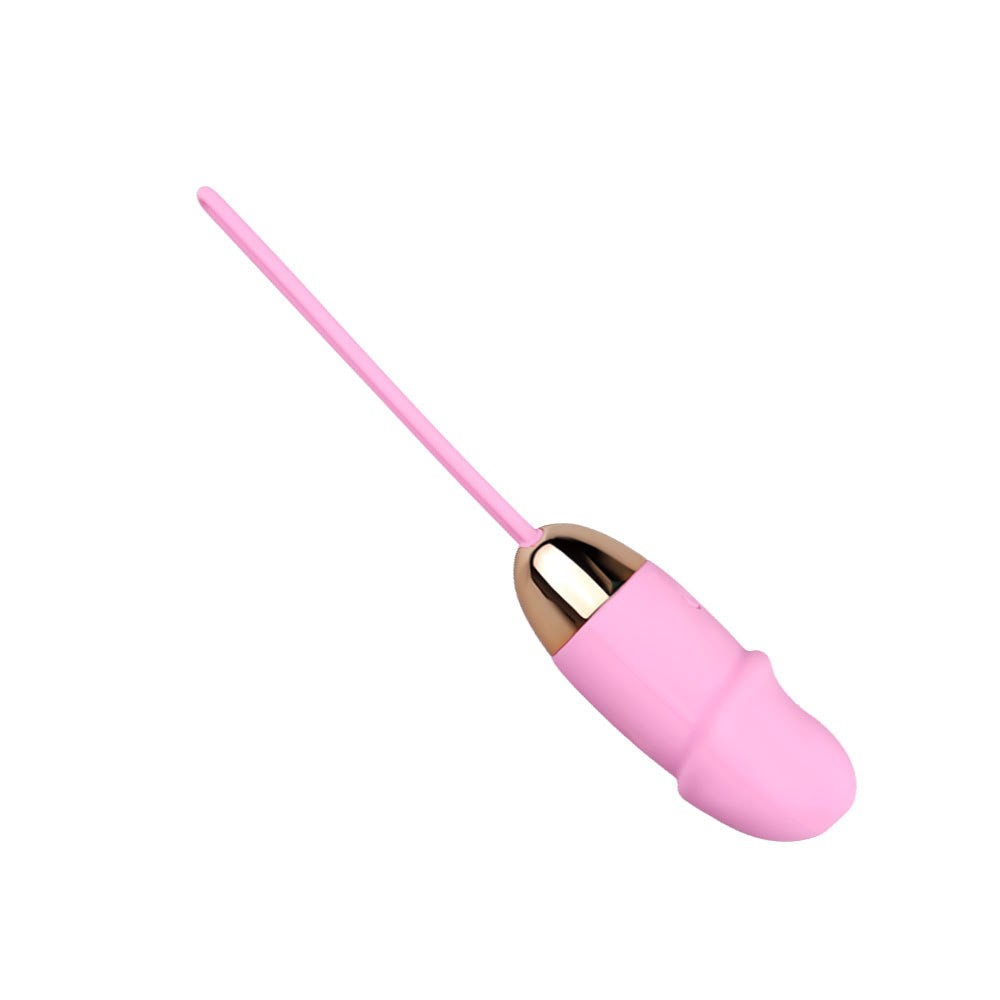Vibrador Bullet Recarreg�vel em Silicone com 10 Vibra��es Controle sem Fio Formato P�nis Rosa | Foto 05
