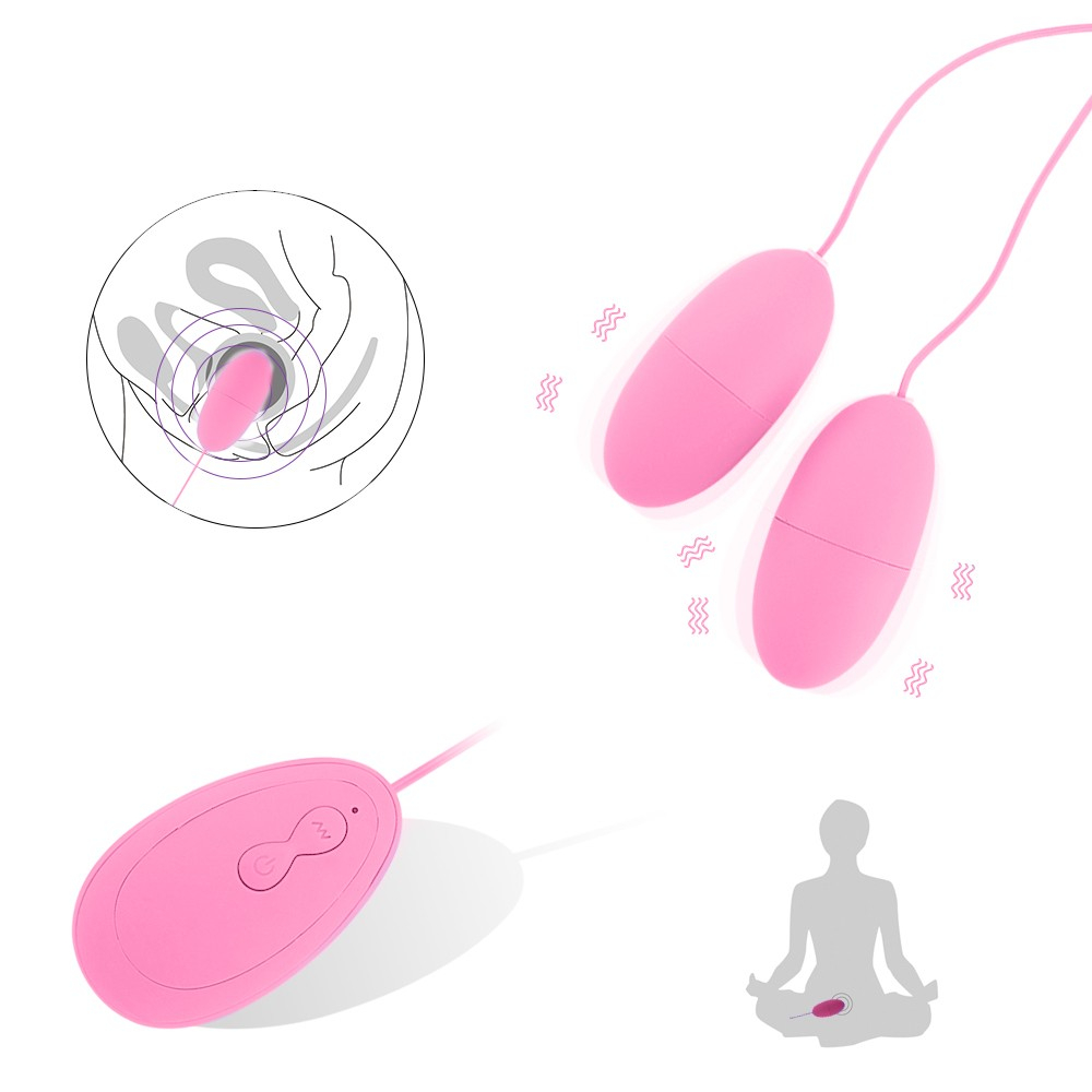 Vibrador Bullet em Silicone Duplo Multivelocidade com Controle com Fio Rosa | Foto 04