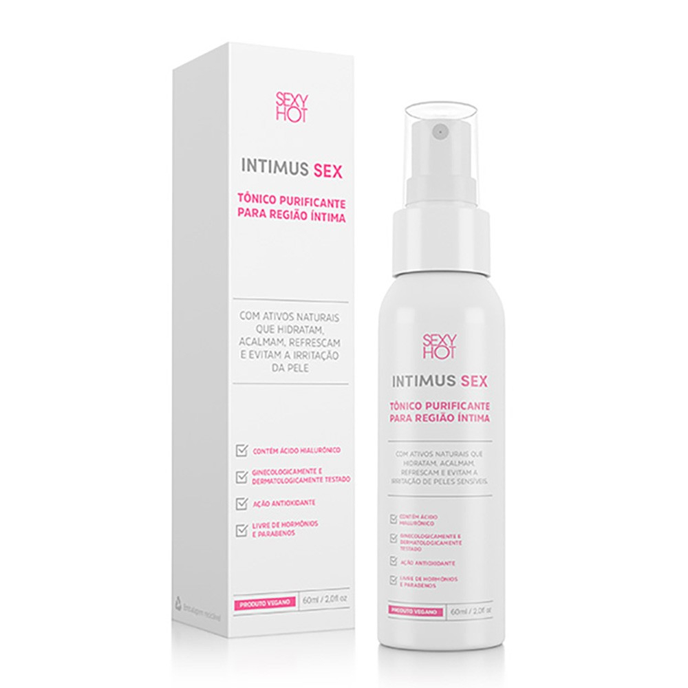 T�nico Purificante �ntimo e Virilha Sexy Hot Intimus Sex com ativos naturais vegano 60ml