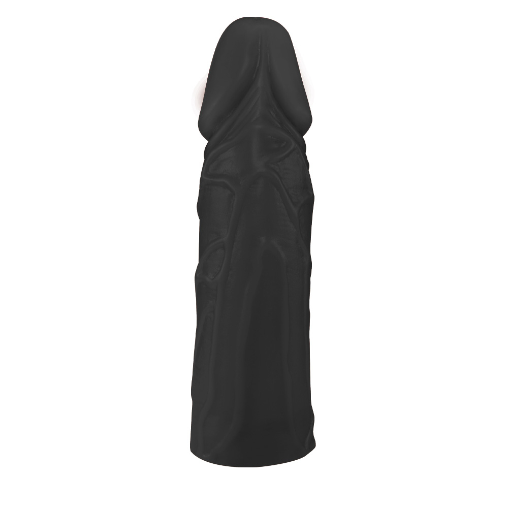 P�nis Cotoco em PVC Flex�vel At�xico 20,5x 5,5cm Preto - Detalhe da ponta