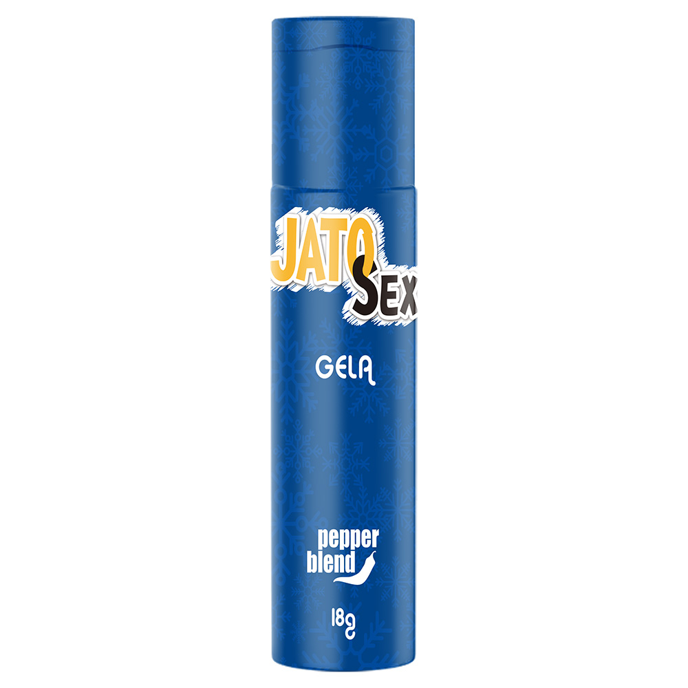 Gel Retardante Comest�vel Jato Sex Slow, frasco azul com r�tulo 
